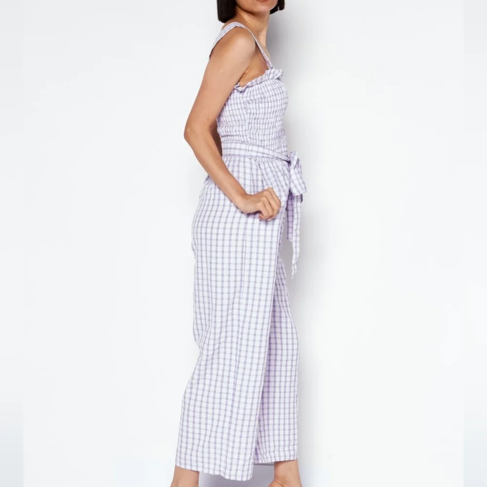 NWT RILEY & RAE | Checkered Smocked Jumpsuit - Picture 3 of 5
